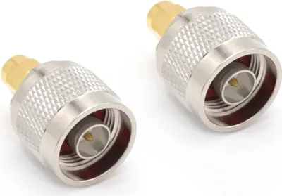 Image de Adaptateur N mâle - SMA mâle Connecteur coaxial pour câble coaxial RF, pack de 2 de RANGEFUL