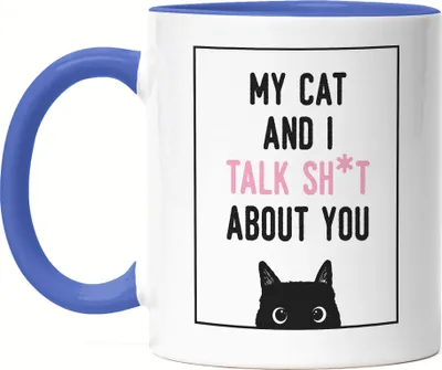Produktbild von My Cat and I Tasse Blau Katzenliebhaber witzig Kätzchen Cat-Mom humorvoll