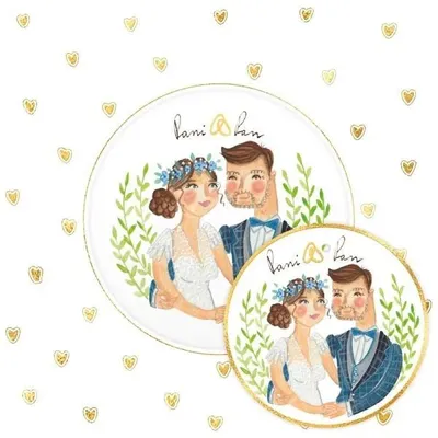 Produktbild von KW-Karte, Umschlag mit Ring, Hochzeit, Brautpaar – Henry