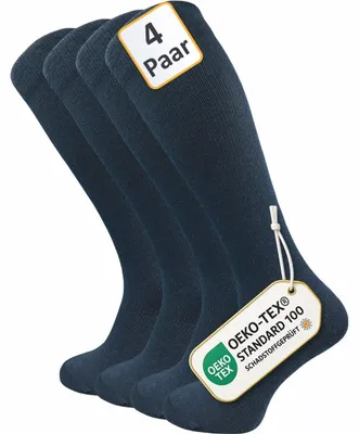Image de Gawilo bas de compression pour le voyage, le sport & la position assise prolongée | Bons pour les veines | Femme & Homme (4 paires), Bleu / 47 - 50
