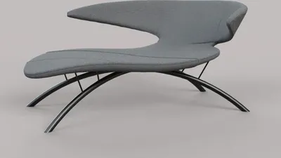 Image de Chaise longue Fauteuil Lounge Chaise longue Tissu Moderne Assise Gris
