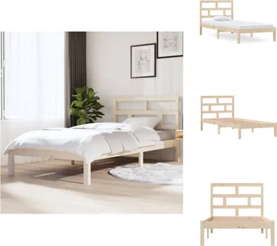 Produktbild von vidaXL Massivholzbett Kiefer 90x200 cm -  Betten & Bettgestelle