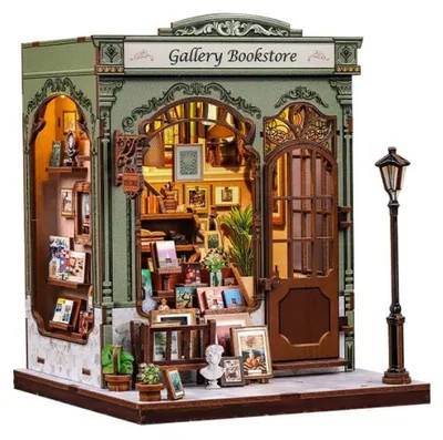 Produktbild von Cutebee Baukasten Cutebee Gallery Bookstore CWGC214 Holz 16 x 16 x 19 cm