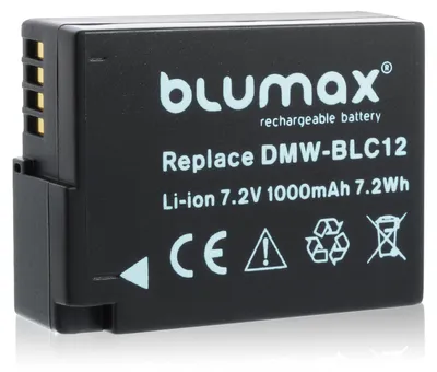 Produktbild von Blumax Akku | für Panasonic DMW-BLC12 Digitalkamera | Kapazität 1000mAh |Spannung 7,2Volt | Video- und Kamerazubehör