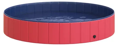 Produktbild von Hundepool - Planschbecken für Hunde - Ø 160 cm - 30 cm hoch - Garten Schwimmbecken - Rot