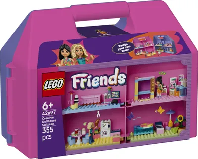 Produktbild von LEGO Friends Kreativer Puppenhauskoffer - Reisespielzeug mit 8 Zimmer Haus, 2 Minifiguren & Zubehör - Kinderzimmer Deko - Geschenkidee für Mädchen ab 6 Jahren - 42697