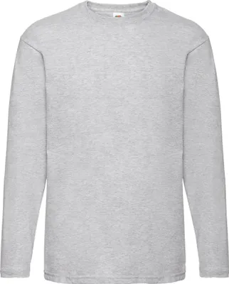 Immagine prodotto di Maglietta Fruit Of The Loom a girocollo a maniche lunghe da uomo BC331 (L) (grigio screziato)