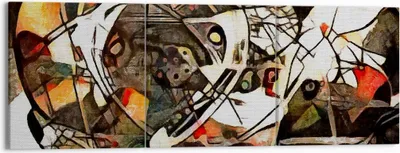 Produktbild von Bild auf Leinwand - Leinwandbild - Abstraktion modern - 150x50cm - Wand Bild - Wanddeko - Leinwanddruck - Bilder - Kunstdruck - Wanddekoration - Leinwand bilder - Wandkunst - CA150x50-3452