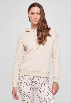 Produktbild von Urban Classics TB1524 | Damen Hoody Kapuzenpullover mit breiten Rippbündchen - Farbe: softseagrass - Größe: XS
