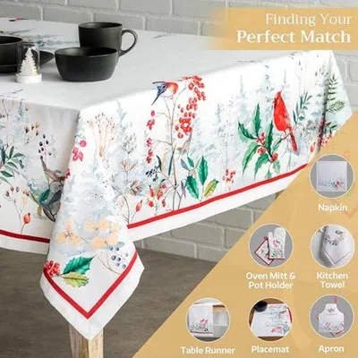 Produktbild von Famanu Tischdecke 100% Baumwolle - Rechteckig (160 cm x 220 cm)