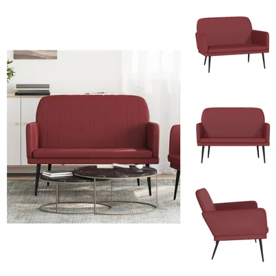 Obrázok produktu pre vidaXL Lavica vínovo červená 107x80x81 cm Imitácia kože - Lavice