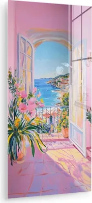 Produktbild von MuchoWow Glasbilder - Bilder auf Wandbild - Foto auf Glas Rosa - Außen - Farbe 40x80 cm Wanddekoration aus Glas - Acrylglasbild - Acrylbilder - Wanddekoration