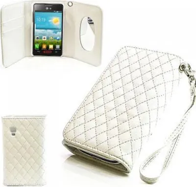 Produktbild von LG Optimus L4 II E440 Booksytle Handtasche Mirror Weiss