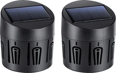 Produktbild von 2er-Pack RGB-Solardeckleuchten, wasserdichte Solarwandleuchten, Solarzaunleuchten, Solarleuchten fuer den Aussenbereich, fuer Garten, Hinterhof, Terrasse, Zaun, Deck, Treppe, Gehweg, Dekoration