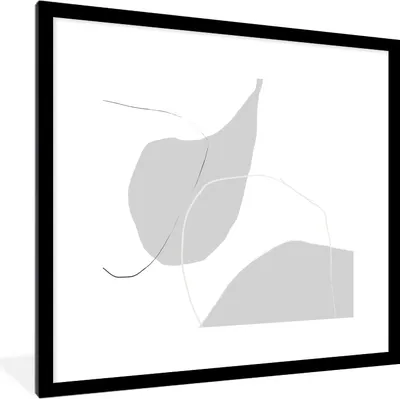 Produktbild von MuchoWow® Gerahmtes Poster Pastell - Abstrakt - Design 40x40 cm - Poster mit Schwarzem Bilderrahmen Wandposter Rahmen Foto Bilder - Poster - Plakat im Rahmen