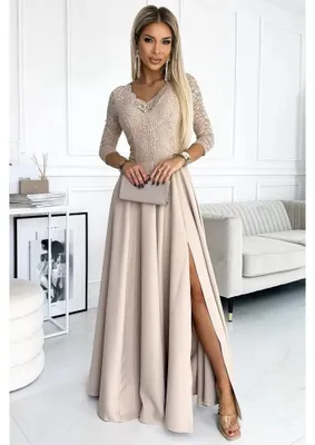Imagen del producto de Vestido NUMOCO AMBER 309-10, color beige, talla XXL