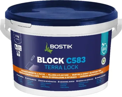 Produktbild von Bostik Block C583 Terra Lock 5kg Eimer Sperrmörtel Reparaturmörtel Spachtelmörtel