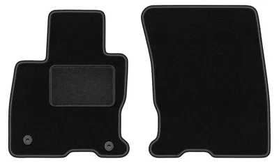 Produktbild von Velours-Fußmatten Vorne passend für Ford Escape MK4 (SUV, Bj. 2019-) –  schwarz, passgenau, mit Befestigungen set 2 Stk. - STANDARD