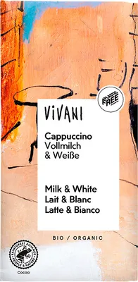 Obrázok produktu pre Čokoláda ochutená Vivani- 100g - Čokoláda mliečna Cappuccino