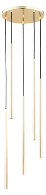 Produktbild von Hängelampe Metall G9 30 cm breit H: max. 120 cm in Gold Modern Hängeleuchte