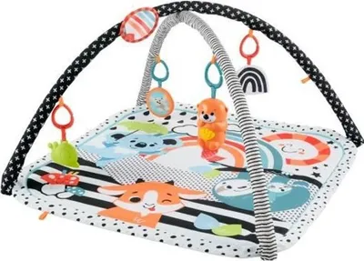 Zdjęcie produktu dla Mata Edukacyjna dla Niemowląt Fisher-Price, Sensoryczna 3w1, Multikolorowa, Od Urodzenia, HBP41