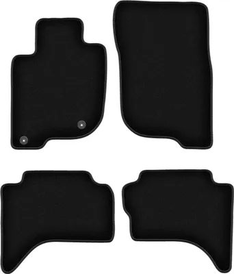Zdjęcie produktu dla Dywaniki welurowe do Fiat Fullback terenowy (2015-) - czarne dywaniki samochodowe BASIC komplet (4 szt.)