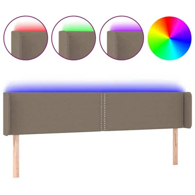 Produktbild von vidaXL LED Kopfteil Taupe 183x16x78/88 cm Stoff