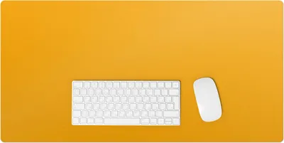Produktbild von Helle Orange Farbe – Schreibtischunterlage – Rutschfeste Tischunterlage – Schreibtischmatte für Büro & Zuhause – Schreibunterlage – Mauspad – Tischmatte – 90 x 45 cm