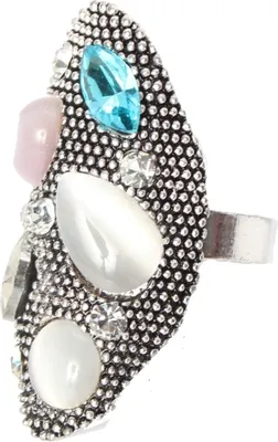 Produktbild von Edelstahl Ring Strass Perlen One Size Modell 1
