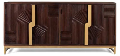 Image de Buffet Arco en bois de manguier et métal, 80 cm x 175 cm x 42 cm, Giner y Colomer