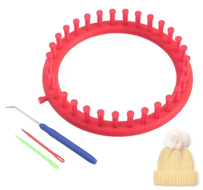 Strickring-Set mit Anleitung für Anfänger, Ø 24 cm