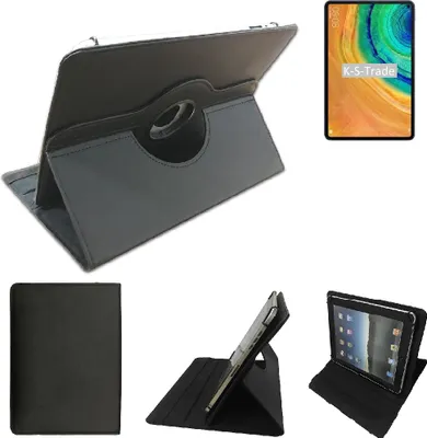 Produktbild von High quality kompatibel mit Huawei MatePad Pro Wi-Fi Schutz Hülle 360° Tablet Case Schutzhülle Flip Cover  schwarz. Tablet Hülle drehbar