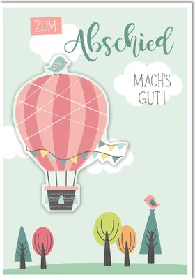 Produktbild von Abschied - A4 - Glückwunschkarte im Format 20,5 x 29,5 cm - Heißluftba