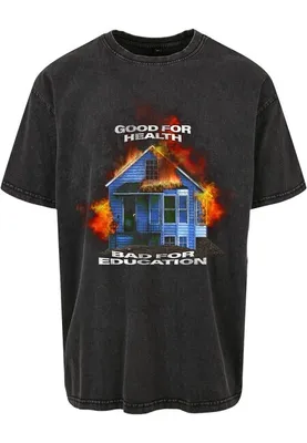 Produktbild von Herren T-Shirt Mr. Tee Good For Health Oversize, schwarz, mit Wascheffekt – Größe S