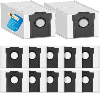 Produktbild von 12 Stück Staubbeutel für Dreame L10s Ultra Gen 2/Gen 3/X30/X40/X50 Ultra/L10s Pro/L40/L50/Aqua10/Matrix 10 Ultra/Mova E30 Ultra/P50/P10/E40 Staubsauger,3,2 Große Kapazität Staubsaugerbeutel Zubehör