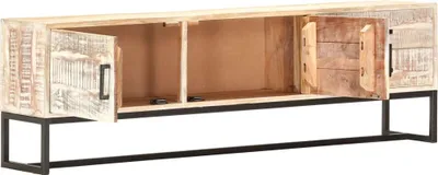 Immagine prodotto di Mobile TV bianco 140 × 30 × 45 cm in legno massiccio di acacia