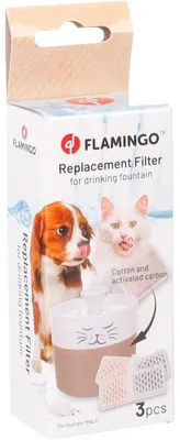 Produktbild von Flamingo Mali Brunnenfilter 3 Stücke Weiß Weiß One Size