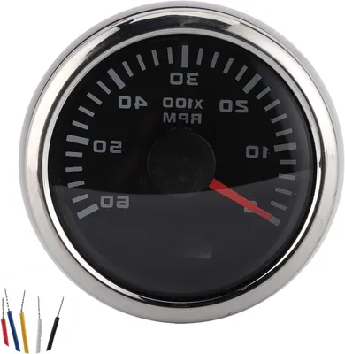 Productafbeelding van Digitale Toerenteller - Motor Meter - Motoren Monitoren - IP67 Waterdicht - 52mm - Zwart