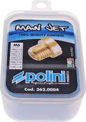 Obrázek produktu pro Sada hlavních trysek karburátoru Polini 6 mm pro karburátor Dellorto 100-118
