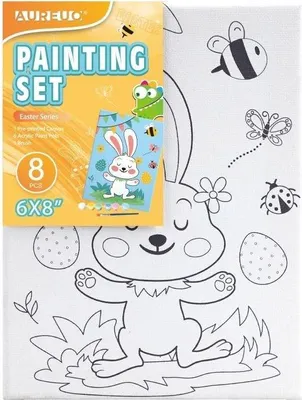 Produktbild von Ostern Malerei Set Sub-Artikel-Farben und Pinsel 15x20 Aureuo