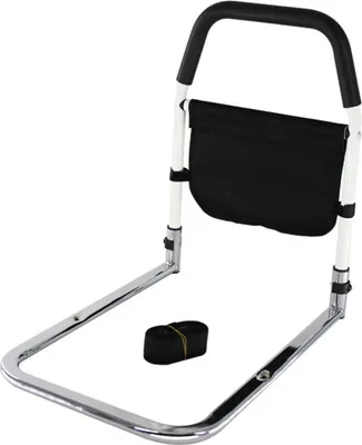 Produktbild von U-förmiges Bettgitter mit Aufstehhilfe, bohrfrei, sturzsicher, Armlehne für Senioren