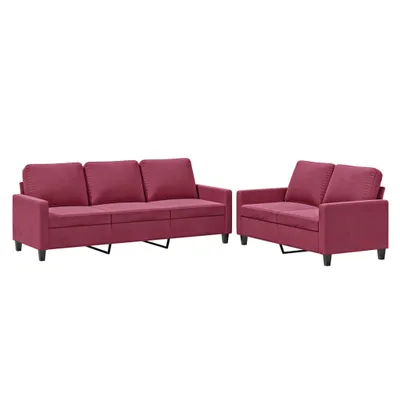 Produktbild von VidaXL 3201520, Rot, Schaum, Metall, Polyester, Polywood, Textil, 198 cm, 77 cm, 80 cm