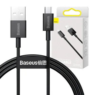 Produktbild von Baseus CAMYS-01, Schwarz, USB A, Micro-USB B, 1 m, Männlich, Männlich