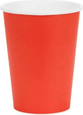 Produktbild von 6x Pappbecher, rot, 250ml
