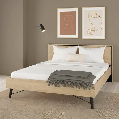 Produktbild von Dmora Ehebett Cariss Braun, Inkl. Lattenrost