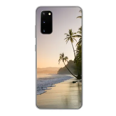 Produktbild von MuchoWow® Handyhülle Schutzhülle Hülle für Samsung Galaxy S20 Strand - Sonnenuntergang - Tropisch Silikon Softcase Handy Hülle - Bild