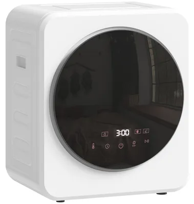 Produktbild von HOMCOM 4 kg Ablufttrockner, 800W mit Edelstahltrommel, einstellbarem Timer, Weiß