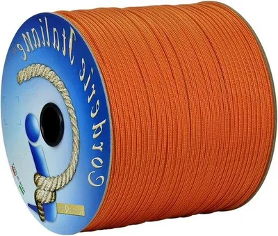 Zdjęcie produktu dla Paracord 550, rdzeń 7-żyłowy, żółto-czerwony, 4 mm, 30 m