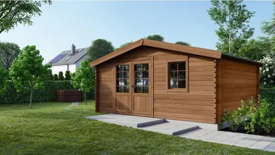 Produktbild von Gartenhaus, Gerätehaus 12m2 - 4x3m - 28mm - Imprägniert
