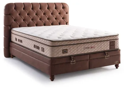 Produktbild von Bambi Boxspringbett Comfizone 160x200, mit Bettkasten, Taschenfederkern-Matratze verstellbarem Härtegrad